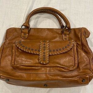 Soft caramel leather bag by Regina made in Italy. Ready for Fall.  Very light.